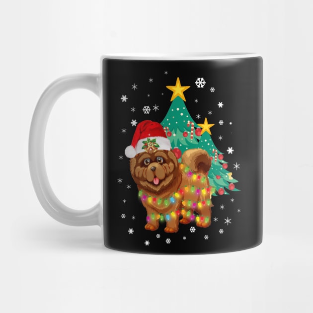 Christmas Lights Chow Chow Dog by Sinclairmccallsavd